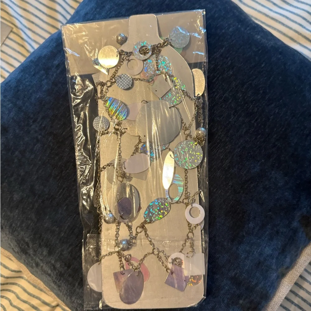 Pier 1 Imports - Silver Beaded Bottle Cover- NWT